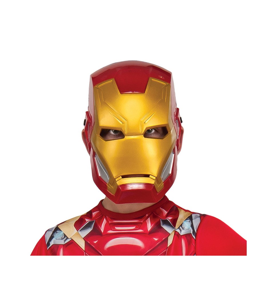 Mascara De Iron Man Rigida Color Rojo Diseño Irin Man