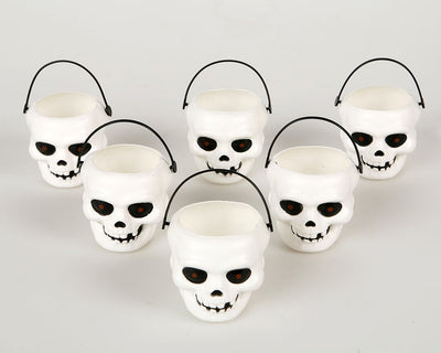 B/SLP 6 CALAVERAS PLAST PORTA VELAS 25X13