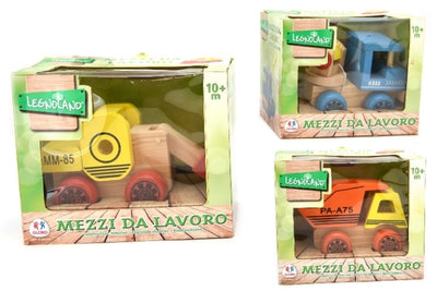 WOODEN JOINTED VEHICLES 3  ASST.