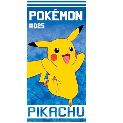 TOALLA PLAYA ALGODON NIÑO POKEMON . MEDIDAS 70 X 140 CM