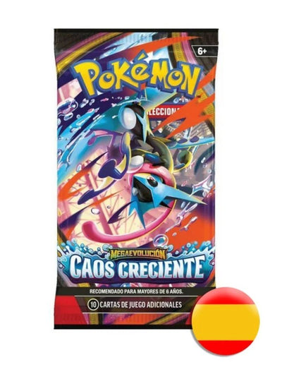 Sobres Expansion Boosters Pokemon Mayo 2026.  Incluye 10 cartas JCC, una carta de energia básica y una carta para el juego de ca