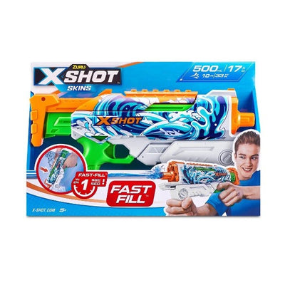 Pistola de agua X-Shot Skins Hyperload Fas-Fill 34x17x6cm - Modelos surtidos