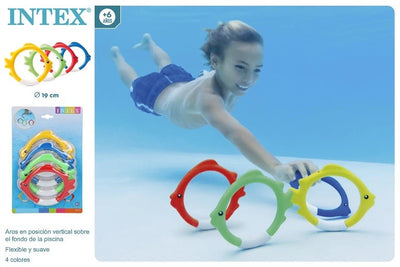 Juegos Acuatico Fun Peces aros (blister 4 piezas)