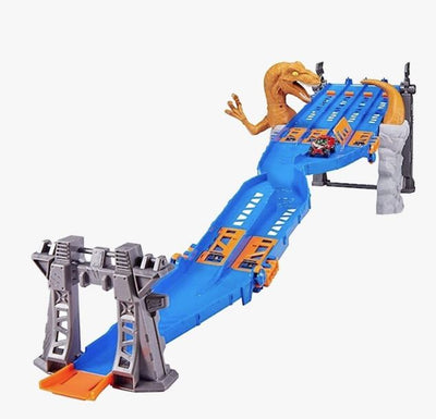 Pista Metal Machine Dinosaurio, incluye 1 coche 70x11x30cm