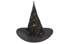 SOMBRERO BRUJA INFANTIL NEGRO/ORO