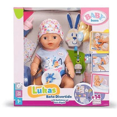 BABY BORN LUKAS BAÑO DIVERTIDO