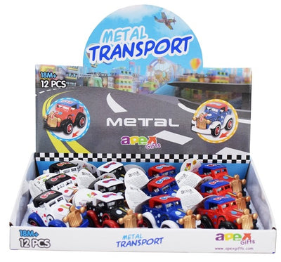 COCHE CLASICO METAL INERCIA SURT 9CM (UNIDAD)