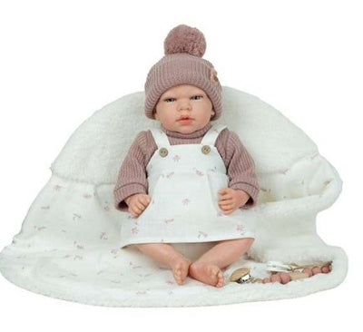 REBORN ARIAS 40CMS YARA ROSA CON MANTA