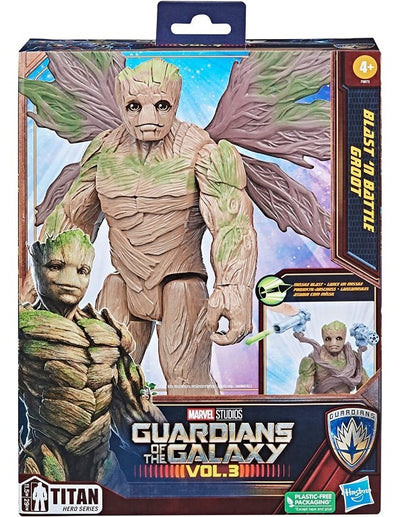 GUARDIANES DE LA GALAXIA FIGURA GROOT BATALLA Y EXPLOSIÓN