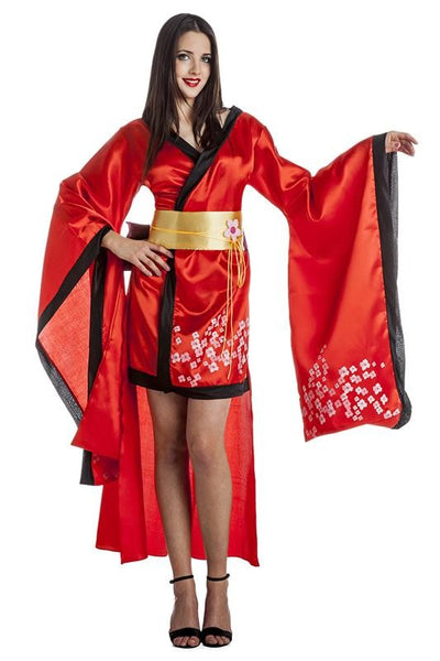 DISFRAZ GEISHA ROJO M-L