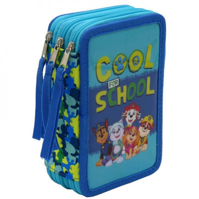 PLUMIER 3 PISOS CON MATERIAL ESCOLAR PATRULLA CANINA