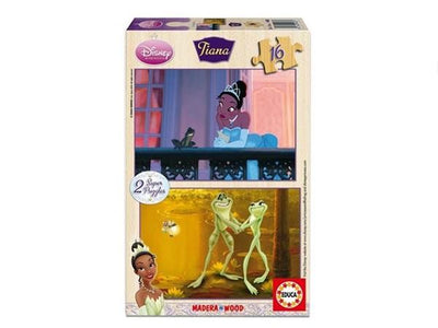*PUZZLE MADERA DISNEY 2 EN 1 16PZAS.