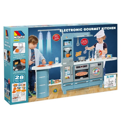 COCINA CON LUCES, SONIDOS Y GRIFO AZUL