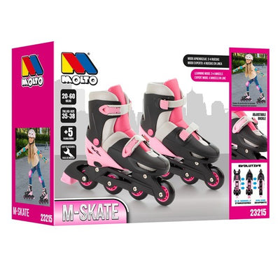 PATINES 4 EN LINEA ROSA