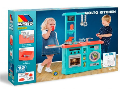 COCINA CON PLANCHADOR AZUL