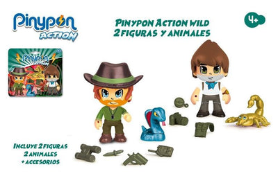 Pinypon Action. Wild. 2 figuras y animales.
