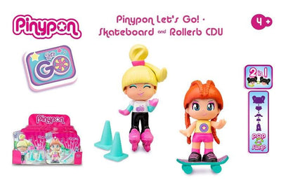 Pinypon Let's Go! - Monopatín y Patines (UNIDAD)
