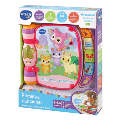 Primeras canciones rosa Libro interactivo para bebés