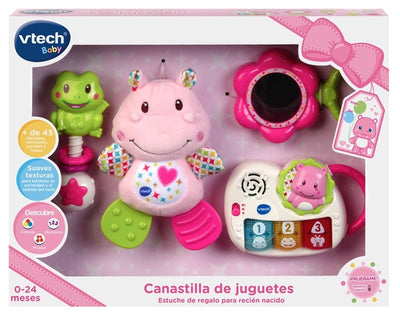 CANASTILLA DE JUGUETES EN ROSA