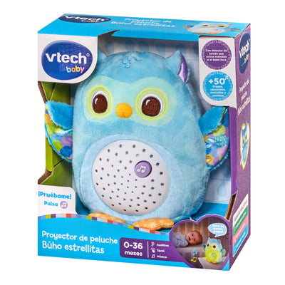 Proyector de peluche Búho estrellitas