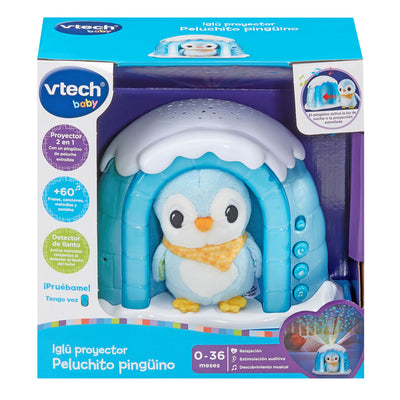 Iglú proyector Peluchito pingüino