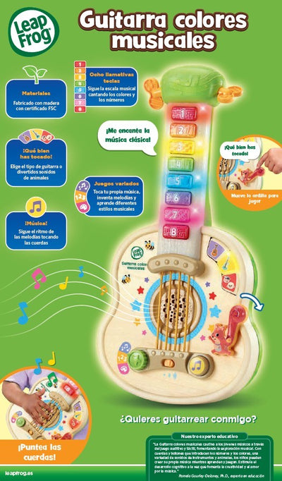 Instrumento infantil Guitarra colores musicales