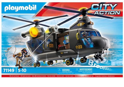 Playmobil Fuerzas Especiales - Helicóptero banana