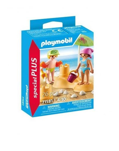 Playmobil Niños con castillo de arena