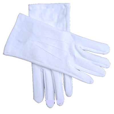GUANTES POLYESTER BLANCOS ADULTO
