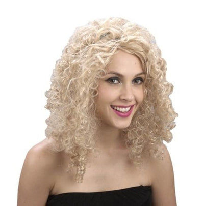 PELUCA MELENA RIZOS RUBIA