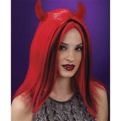 PELUCA DIABLO ROJO-NEGRO