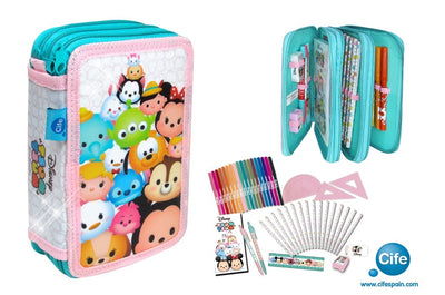 ESTUCHE TRES PISOS GLITTER TSUM TSUM