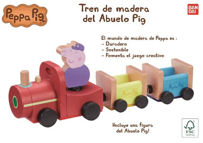 TREN DE MADERA ABUELO PIG