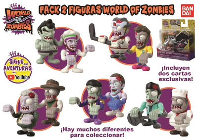 PACK DE 2 FIGURAS WORLD OF ZOMBIES