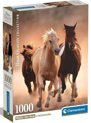 PUZZLE 1000 PIEZAS RUNNING HORSES COMPACT