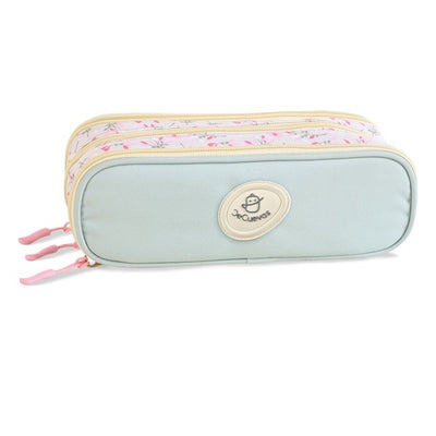 Estuche con tres compartimentos