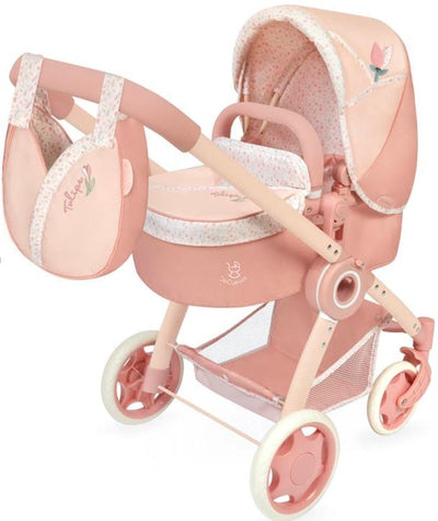 Coche de muñeca 3x1 plegable con BOLSO para muñecas de hasta 48 cm.
