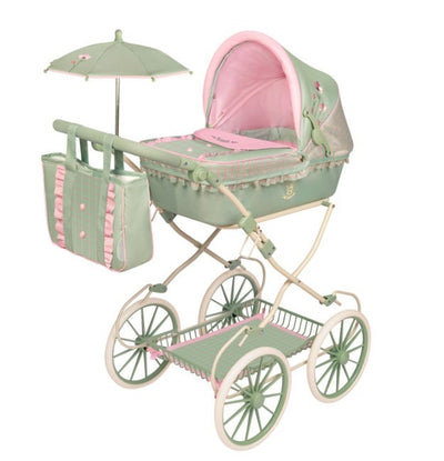 Coche de muñeca plegable con sombrilla y BOLSO - para muñecas de hasta 48 cm.
