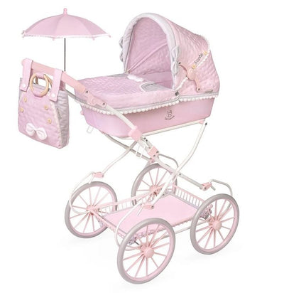 Coche de muñeca plegable con sombrilla y BOLSO - para muñecas de hasta 48 cm.