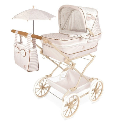 Coche REBORN plegable con sombrilla - para muñecas de hasta 55 cm.
