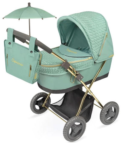 Coche de muñeca plegable con sombrilla y BOLSO - para muñecas de hasta 48 cm.   .