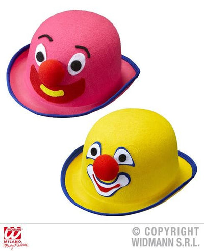 "BOMBIN PAYASO" DE FIELTRO - SURT. ROSA Y AMARILLO