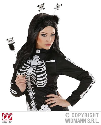 SET TOCADO Y VARITA CALAVERA CON HUESOS