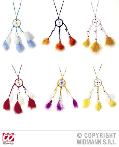 "COLLAR CAZASUEÑOS CON PLUMAS" SURT. EN 6 COLORES
