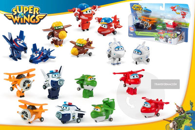 SUPERWINGS-TRANSFORM-A-BOTS PACK DE 4