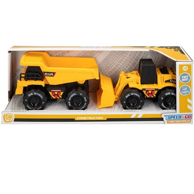 SPEED & GO-SET EXCAVADORA Y CAMIÓN C/LUZ Y SONIDO