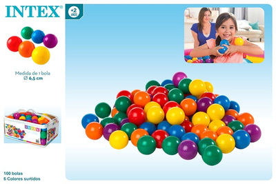 JUEGO DE 100 BOLAS - FUN BALLZ - +2 AÑOS
