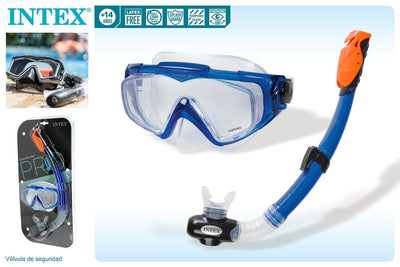 SET BUCEO MASCARA Y TUBO SILICONE AQUA PRO SWIM +14A