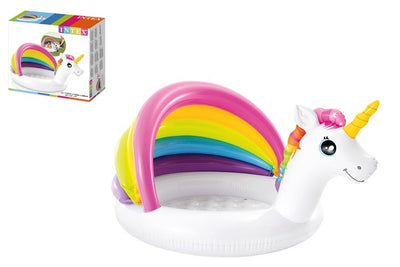 PISCINA HINCHABLE INFANTIL UNICORNIO 127X102X69 CM 1-3A