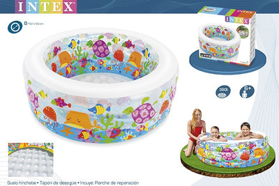 PISCINA HINCHABLE ACUARIO 152X56CM 318L